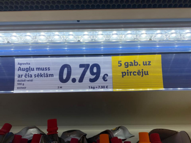 "Lidl" sācis normēt preču skaitu vienam pircējam