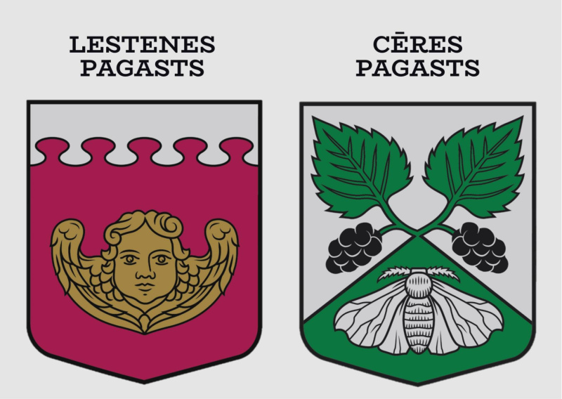 Lestenes un Cēres pagastu ģerboņi atbilst heraldikas prasībām